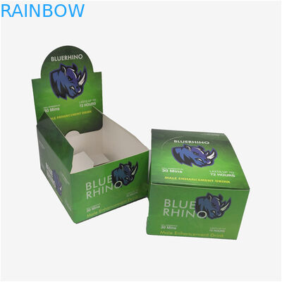 صديقة للبيئة ورقة عرض مربع ، هدية التفاف مربع الكركدن CBD النفط زجاجة الطاقة مربع التعبئة والتغليف