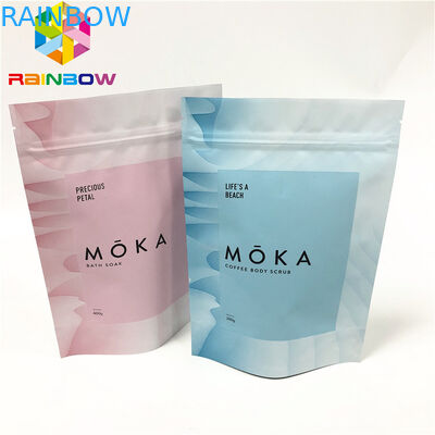 مقشر للجسم يقف كيس تغليف قابل لإعادة الاستخدام مع أكياس مخصصة للشقوق المسيل للدموع