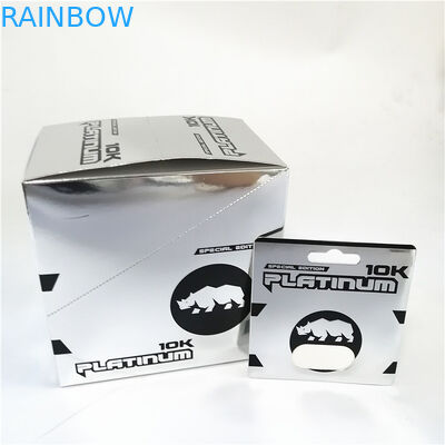 حار بيع 3D بطاقة نفطة التعبئة والتغليف الكركدن 18K الذهب كبسولة رصاصة ورقة بطاقة الكركدن حبة نفطة التعبئة والتغليف