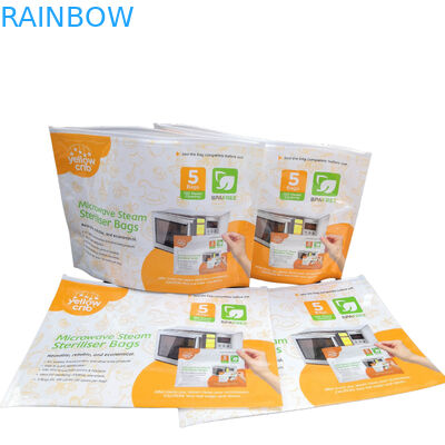 أكياس معقم الميكروويف قابلة لإعادة الاستخدام خالية من مادة BPA لتنظيف البخار
