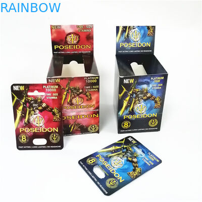 الكركدن بطاقة نفطة رجل المكملات الجنسية حبوب الجنس التعبئة والتغليف ذكر تعزيز حبوب منع الحمل رئيس كبسولة الحاويات