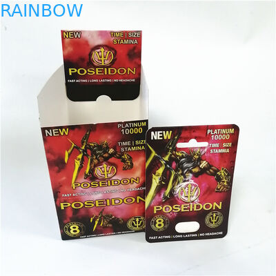 الكركدن بطاقة نفطة رجل المكملات الجنسية حبوب الجنس التعبئة والتغليف ذكر تعزيز حبوب منع الحمل رئيس كبسولة الحاويات