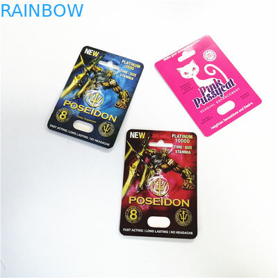 طباعة مخصصة بطاقات العرض الورقية مربعات خط المسيل للدموع الشق الوردي مربع بطاقة Pussycat مع نفطة