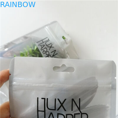 أكياس مسطحة الهولوغرام البلاستيكية المطبوعة المخصصة مع سحاب لتعبئة قلم أداة الماكياج