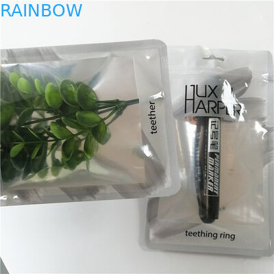 أكياس مسطحة الهولوغرام البلاستيكية المطبوعة المخصصة مع سحاب لتعبئة قلم أداة الماكياج