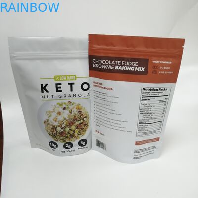 الأشعة فوق البنفسجية الطباعة الألومنيوم احباط الحقيبة مغلفة البريدي قفل الوقوف حقيبة لتغليف الجوز الجرانولا فو