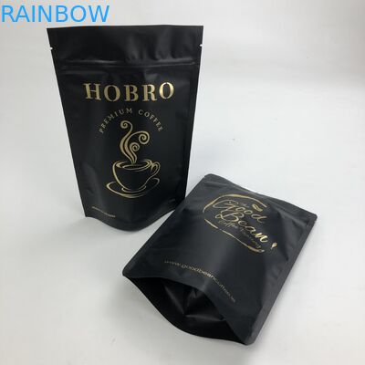 ورق ألومنيوم أسود غير لامع مطبوع مخصص 250 جم 1 كجم مع كيس زيبلوك للتغليف