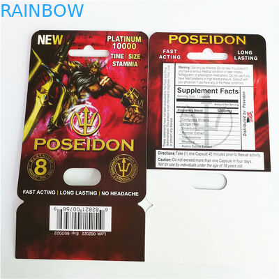 تحسينات الذكور التعبئة والتغليف حبوب منع الحمل الجنسية الكركدن 69 ورقة عرض مربع احباط مع بطاقات ورقية