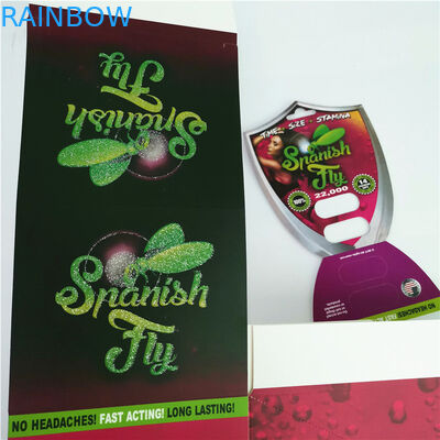 أنثى حبوب محسن التعبئة والتغليف الوردي كس القط الأسود مامبا بورو ورقة نفطة بطاقة لزجاجة كبسولة الذهب