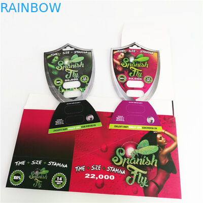 أنثى حبوب محسن التعبئة والتغليف الوردي كس القط الأسود مامبا بورو ورقة نفطة بطاقة لزجاجة كبسولة الذهب