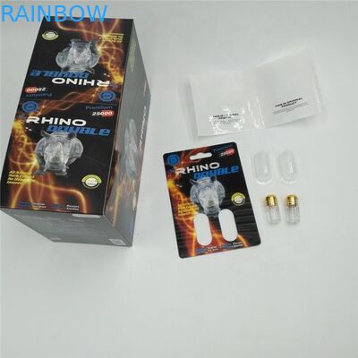 حبوب تعزيز الجنسي التعبئة والتغليف Rhino Max 150K 3D Blister Cards مع صندوق ورقي لكبسولة الجنس المسحوق
