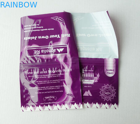 عينة مجانية من كيس التبغ المتداول Preroll مع حقيبة تبغ لاصقة 50 جرام مع سحاب