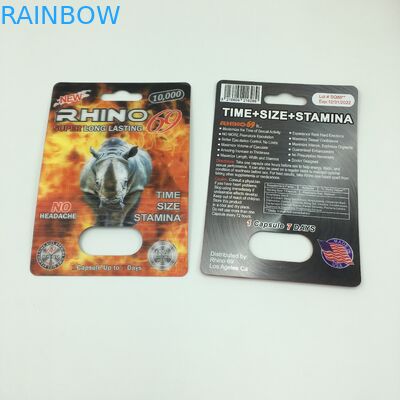 RHINO Pill 60 * 80cm PVC 3D Lenticular Card With الرصاص