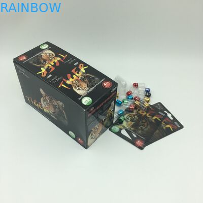 تغليف كبسولات الطاقة الجنسية CMYK 350g 3D بطاقات نفطة