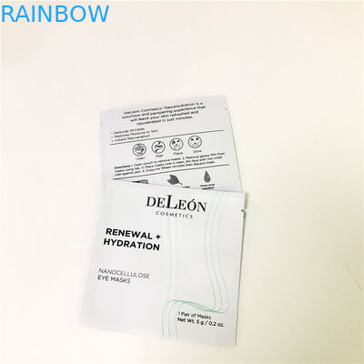 كيس قناع أبيض مسطح مخصص لمستحضرات التجميل عينة كيس صغير كيس تغليف كريم