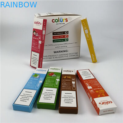 أقلام VAPE Cmyk الهولوغرام ورقة بطاقة بثور صناديق ختم الساخنة