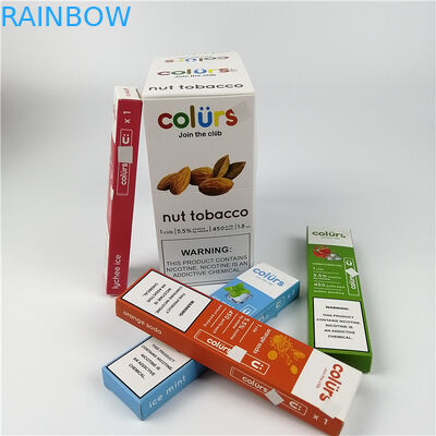 أقلام VAPE Cmyk الهولوغرام ورقة بطاقة بثور صناديق ختم الساخنة