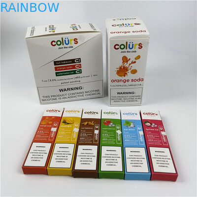 أقلام VAPE Cmyk الهولوغرام ورقة بطاقة بثور صناديق ختم الساخنة