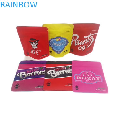 موك منخفضة 500 قطعة لينة اللمس رائحة برهان القنب التعبئة والتغليف الحقيبة الصالحة للأكل الطفل مقاومة 3.5 جرام ملفات تعريف الارتباط مايلر حقيبة مخصصة