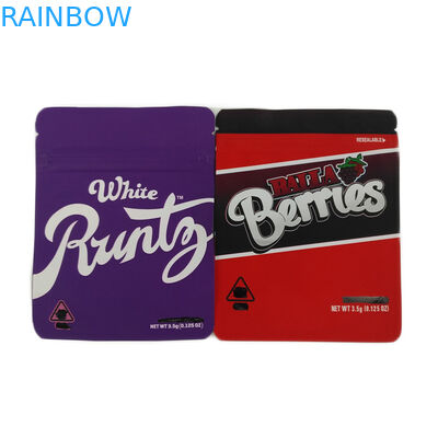 مخصص مطبوعة سستة القنب التعبئة والتغليف حقيبة تغليف ملفات تعريف الارتباط القابلة لإعادة التدوير / كيس تغليف بذور القنب دليل على الرائحة