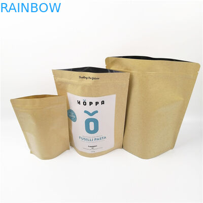 100g 250g مسحوق القهوة CYMK VMPET Kraft Paper Zipper Bag