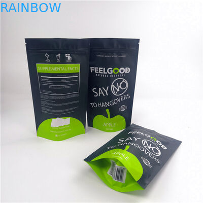 الوجبات الخفيفة مايلر 110mic زيبر الدائمة الحقائب شعار مخصص