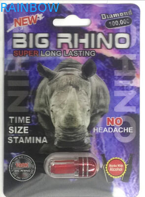 قابلة لإعادة التدوير CMYK Rhino 69 بطاقة تغليف حبوب منع الحمل ثلاثية الأبعاد