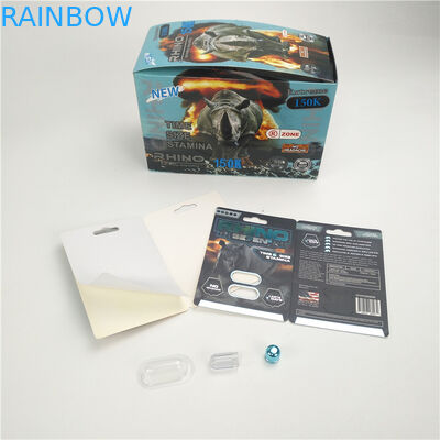 حبوب تعزيز الذكور 9x12cm Rhino 150K 3D Blister Cards