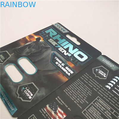 حبوب تعزيز الذكور 9x12cm Rhino 150K 3D Blister Cards