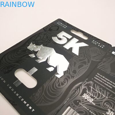 سطح لامع 9x12cm بطاقات ورقية الكركدن كبسولة نفطة