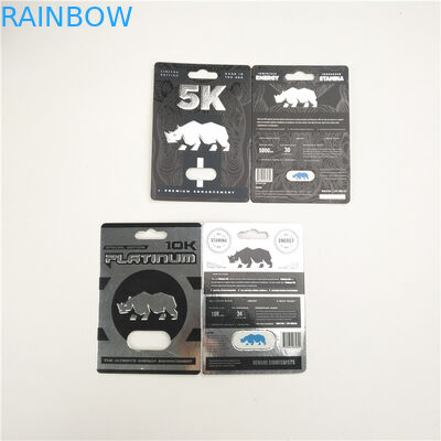 سطح لامع 9x12cm بطاقات ورقية الكركدن كبسولة نفطة