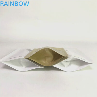 Hot Stamping Stand Up 110 Micron MOPP Kraft Paper Bags