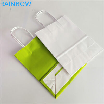 كرافت ورقة CMYK 350gsm أكياس التسوق البقالة الكرتون مع مقبض