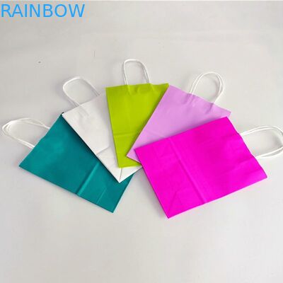 كرافت ورقة CMYK 350gsm أكياس التسوق البقالة الكرتون مع مقبض