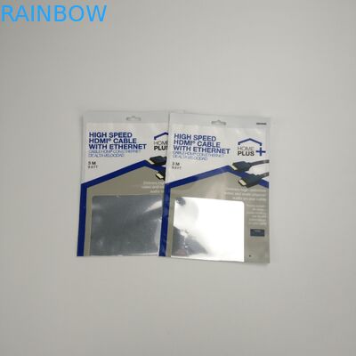 تخصيص ثلاثة جوانب مختومة كبل USB أكياس التعبئة والتغليف الحقائب البلاستيكية التعبئة والتغليف سماعات لاسلكية مع زيبر