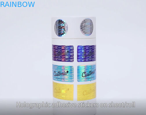 Holographic 60mic الزخرفية ملصق لاصق تسميات UV CYMK