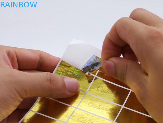 Holographic 60mic الزخرفية ملصق لاصق تسميات UV CYMK