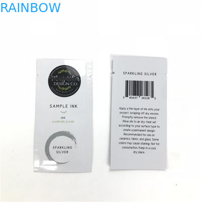 حقيبة عينة صغيرة يمكن التخلص منها مخصصة لمصل العين منظف الوجه بثلاثة جوانب مختومة لمنتجات الماكياج