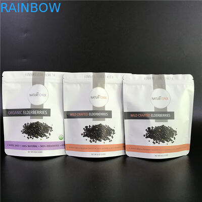 أكياس رقائق الألومنيوم الحقيبة مخصصة مع أكياس مايلر شعار المطبوعة مع زيبر