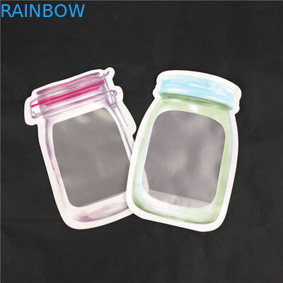 الحقيبة البلاستيكية المخصصة القابلة لإعادة الاستخدام على شكل خاص لأطعمة عصير الحليب جيلي السائل
