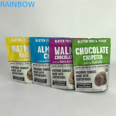 الطباعة الرقمية القابلة لإعادة الغلق رقائق الألومنيوم غير اللامعة أكياس الوقوف أكياس تغليف المواد الغذائية