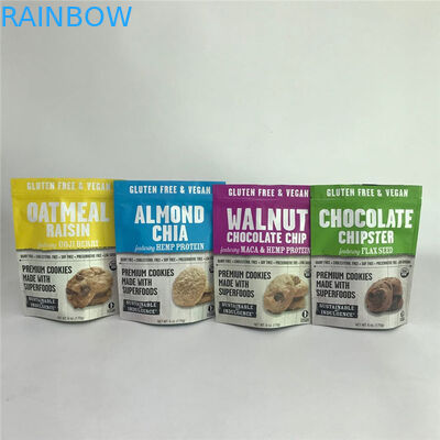 الطباعة الرقمية القابلة لإعادة الغلق رقائق الألومنيوم غير اللامعة أكياس الوقوف أكياس تغليف المواد الغذائية