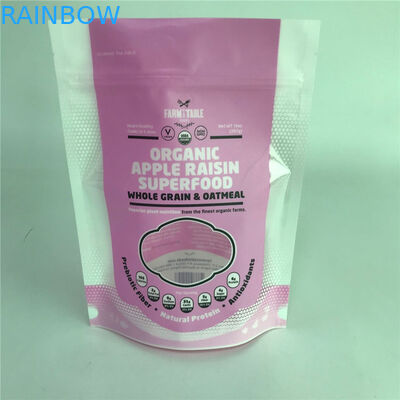 أكياس التعبئة والتغليف سطح لامع الوقوف أكياس مخصصة مع نافذة لتغليف المواد الغذائية