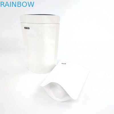 OEM مخصص 1/8 OZ أبيض حجم الشعار القابل للإغلاق رقائق الألومنيوم 120 ميكرون ورق كرافت الوقوف أكياس التعبئة والتغليف