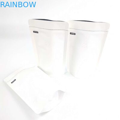 OEM مخصص 1/8 OZ أبيض حجم الشعار القابل للإغلاق رقائق الألومنيوم 120 ميكرون ورق كرافت الوقوف أكياس التعبئة والتغليف