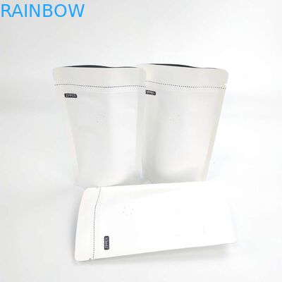 OEM مخصص 1/8 OZ أبيض حجم الشعار القابل للإغلاق رقائق الألومنيوم 120 ميكرون ورق كرافت الوقوف أكياس التعبئة والتغليف