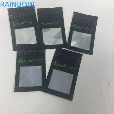 طباعة الأشعة فوق البنفسجية KUSH PE منع الأطفال من فتح أكياس التبغ مع النافذة