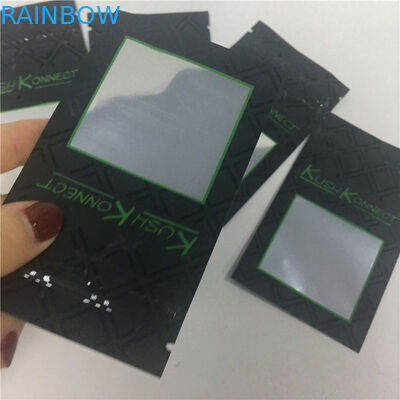 طباعة الأشعة فوق البنفسجية KUSH PE منع الأطفال من فتح أكياس التبغ مع النافذة