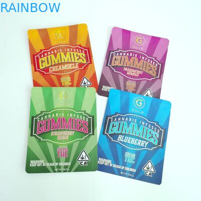 الطباعة الرقمية ثلاثة أكياس مختومة الجانب أكياس مسطحة مخصصة مع زيبر