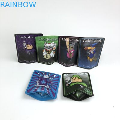 100 ميكرون VMPET Smell Proof Cookies Bag 3.5g 7g 14g Cannabies Mylar